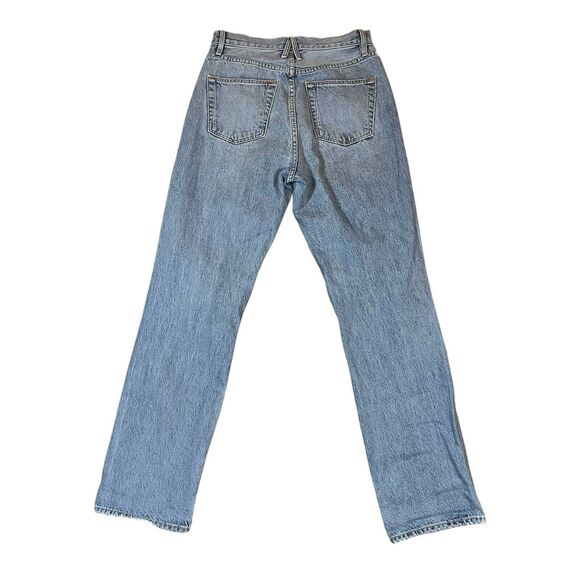 SLVRLAKE Denim Women's London High Rise Straight Leg Jeans 28x30 Distressed - Picture 2 of 12